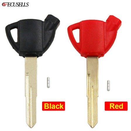 Fjärrtranspondernyckelskal med magnet typ A, för Burgman AN650, för Suzuki Gemma 250/400/650, färg svart/röd