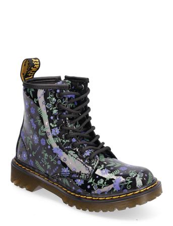 1460 J Black Mystic Garden K+Patent Lamper Boots Støvler Multi/mønstret Dr. Martens