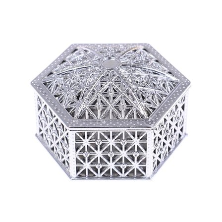 Kreativ plast hexagon godisbox bröllop vintage choklad gi