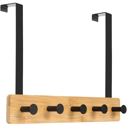 Træ dørhængere 5 krog over dørhængere, robuste tunge tøjhængere til tasker, frakker, håndklæder, hatte, kjoler, tørklæder, soveværelser, skabe, 