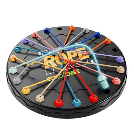 Interactive Rope Knot Game Challenges Logical Puzzle Board Game for Kids Adults Portable Fun Stress Relief Toy