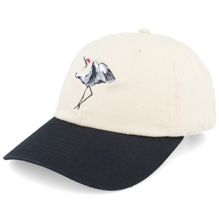 Wild Spirit - Crane Washed Stone/Black Dad Cap Unconstructed Beige Cap - @ Hatstore