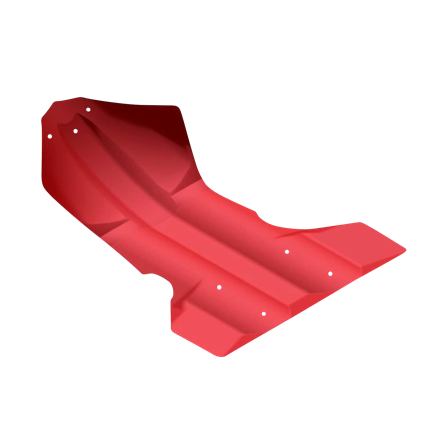 Glideplate Skinz Rød - Polaris 800 RMK Assault 2011-2016