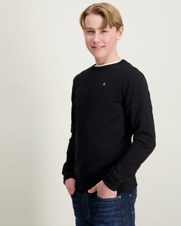 Calvin Klein MINI BADGE REG CN Sort T-shirts Dreng - Kids Brand Store