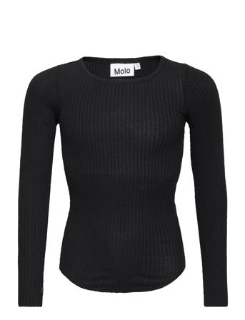 Rochelle T-shirts Long-sleeved T-shirts Svart Molo*Betinget Tilbud