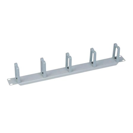 LogiLink LOGILINK- 19'' Cable Management Bar 1U with 5 turnable plastic brackets, grey