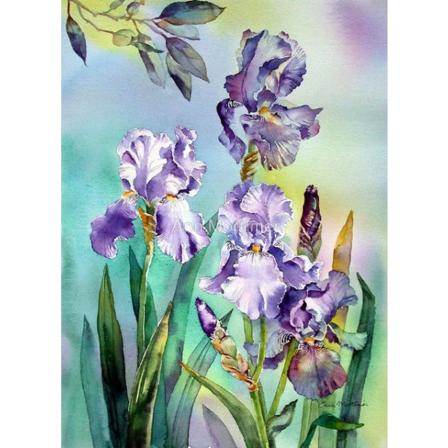 30x40cm 5D DIY Diamantmålning Full, Fleurs#D, DIY Diamant Rhinest