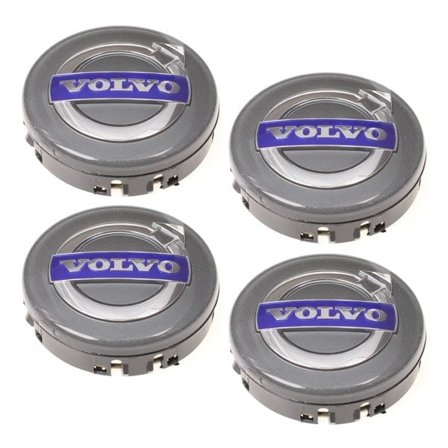 Volvo 02- 64MM 4-pack Navkapslar Volvo Silver en storlek