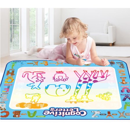 Tegnematte for barn/Vann-doodlematte 100 * 80 cm, ingen søl, rolig