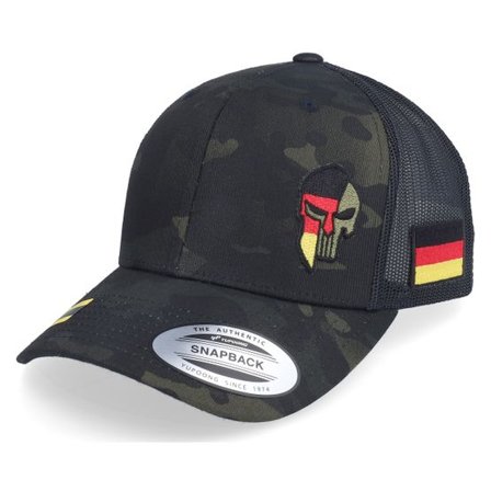 Army Head - Camo trucker Keps - Germany Army Skull Multicam Black Trucker @ Hatstore