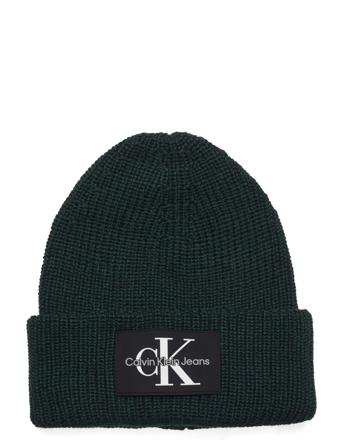 Monologo Patch Beanie Accessories Headwear Beanies Sort Calvin Klein