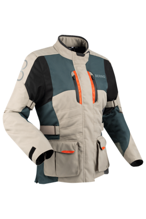 Giacca Moto Donna Bering Siberia Beige/Grigio/Arancio M
