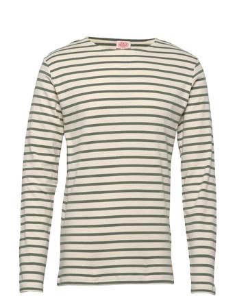 Breton Striped Shirt "Houat" T-Langærmet Skjorte Creme Armor Lux