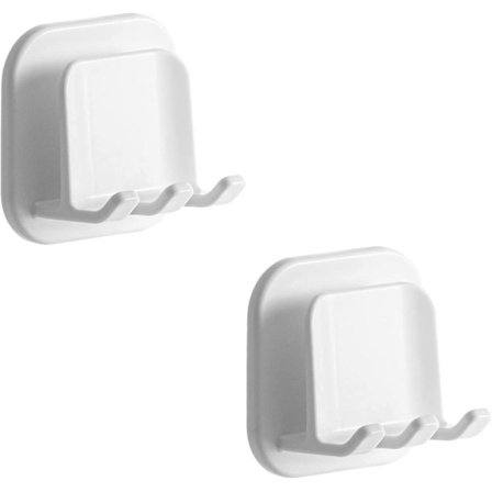 2 stk. Tandbørsteholdere Vægmonterede Tandbørstepladser Støvtætte Tandbørsteopbevaringsorganisatorer til Kollegiebadeværelser og Brusebad