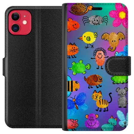 Yhteensopiva Lompakkokotelo Apple iPhone 11 Little Scribble Friends