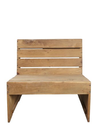 house doctor Lounge Chair, Hdwoodie, Nature - Beige - 60X83X66