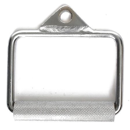 Gym Single Stirrup Crossover Bar Kabeltilbehør Hjemmetrening Håndtak Sølv