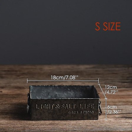 Retro Serveringsbrett Metall Oppbevaringsbrett Brød Kakefat