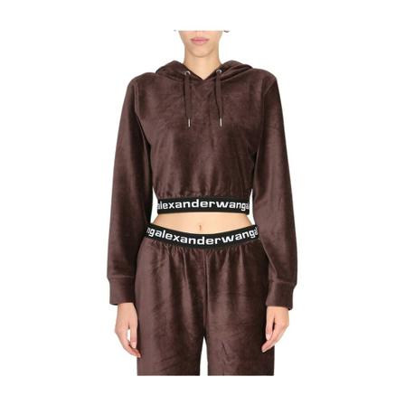 Alexander Wang Cropped Sweatshirt Brun, Dame Sweatshirts