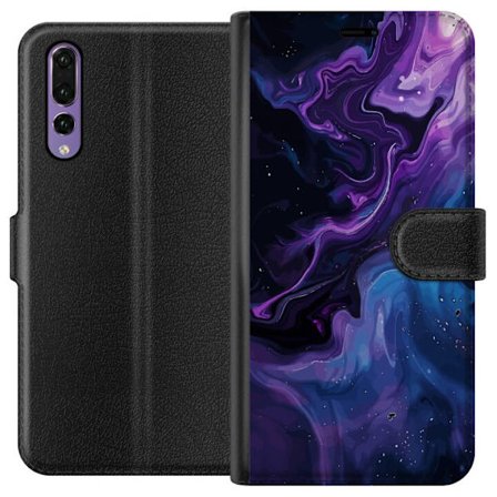 Kompatibelt Plånboksfodral till Huawei P20 Pro Kosmisk marmoryta