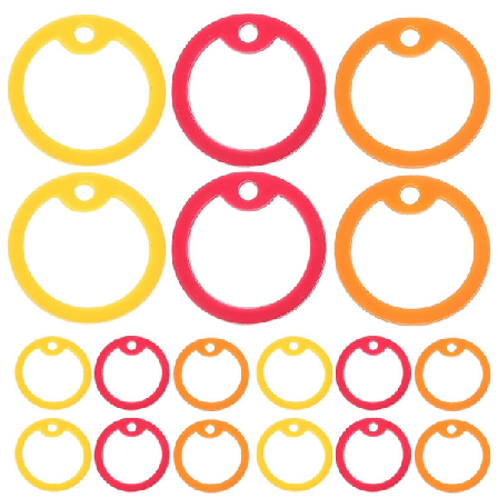 12 stk. Hundetegn Lyddæmper Bøjler Silikone Hunde Navneskilt Lyddæmpere Støjdæmpende Ringe