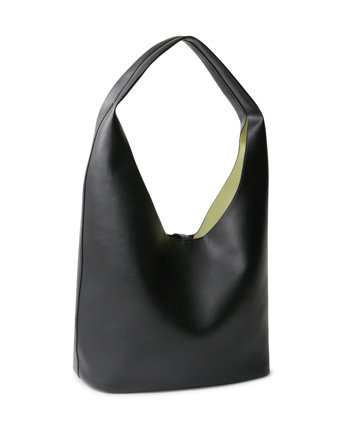 Calvin Klein Stone Lock Slouchy Large Shoulde - Black - ONE SIZE