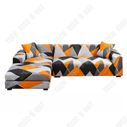 Soffaöverdrag - TD - Utdragbar - Polyester - Modern geometrisk mönster - 3 och 2 platser