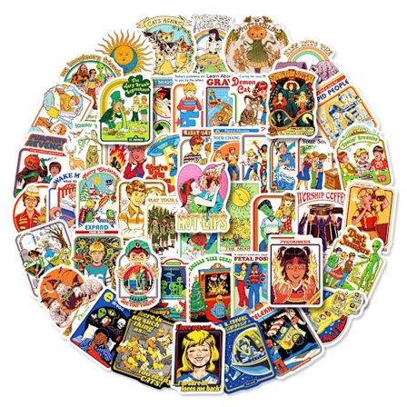 50 st vintage klistermärken söta scrapbooking klistermärken estetiska retro tillbehör kit, vinyl klistermärken för planerare skräp journal 