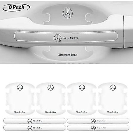 8 stk. Transparente Kompatible Bil Dørhåndtag Ridser Beskyttende Film Sideklistermærker Ridser Bil Dørbeskytter Film, hw