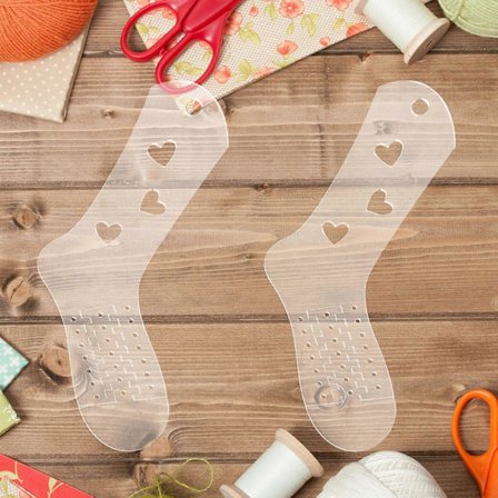 2 stk. Væve Strikke Sok Værktøj Akryl Sokke Blokker DIY Sokke Strikke Modeller Sokke Form Akrylforme[D]