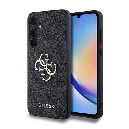 Guess 4G Big Metal Logo etui til Samsung Galaxy A35 - sort
