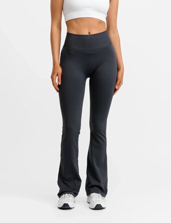 Drop of Mindfulness Seamless Flare Tights - Grey - L