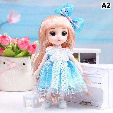 17 cm dukke med klær Sko DIY Movable s Princess Figur Gift