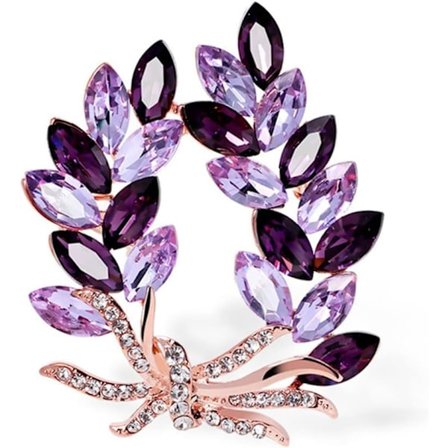 Lila Kristall Bauhinia Brosch Strass Blumen Broschen für Frauen Pflanze Anstecknadel Anzug Kleid Schal Accessoires Hochzeit