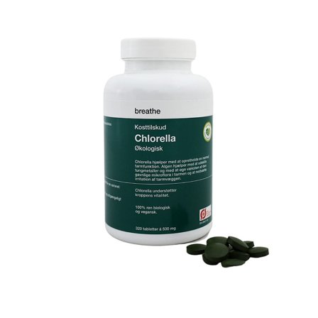 Breathe Chlorella 500mg Ø 320 tabl, Helse & Madvarer, Kosttilskud, Fordøjelse & Fibre
