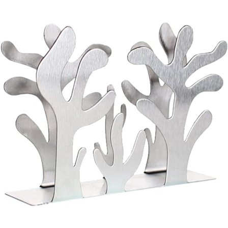 1 st (Silver) Servetthållare i rostfritt stål Silver Växtform