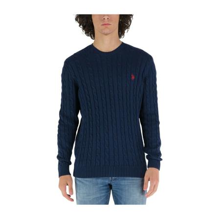 U.s. Polo Assn., Round-neck Knitwear Blauw, Heren, Maat:XL