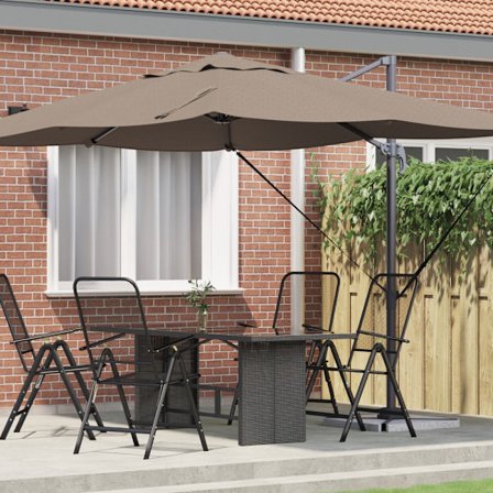 Parasoll Taupe 351 x 250 x 260 cm Polyester och aluminium