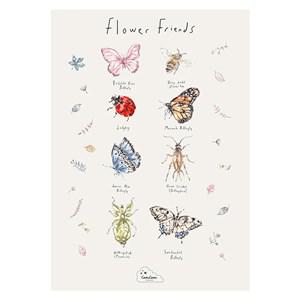 Cam Cam Flower Friends FSC Mix Poster One Size - Home accessories - One size - White