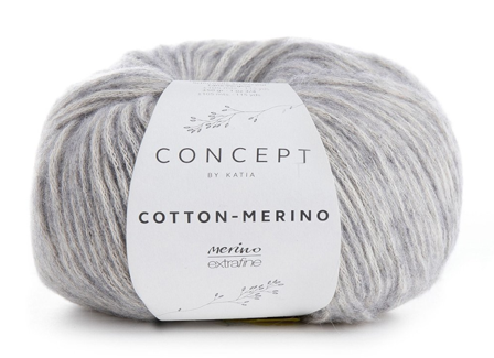 Katia Cotton-Merino Lys-Grå 106, 50g
