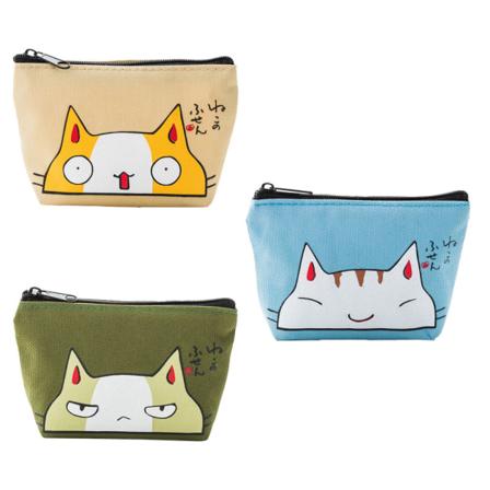 Suloinen kolikkopussi Kissa Vaihtopussi Vintage Canvas Vetoketjullinen Lompakko Minilaukku Joulu Syntymäpäivälahja