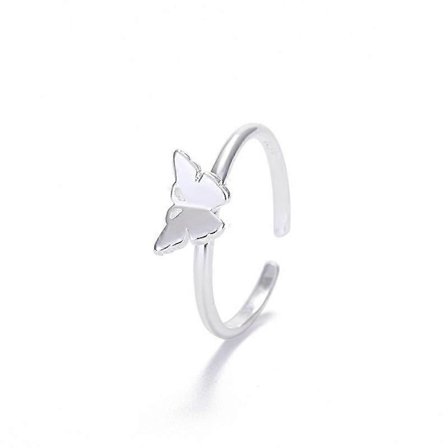 925 Fjärilsring Minimalistisk Justerbar Öppen Tå Finger Stapelbar Ring Löftesring Förlovningsring Vigselringar Tåring Nätta Smycken Presenter