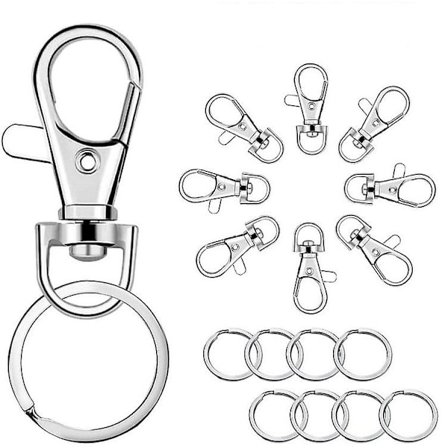 50 stk. roterende nøkkelring nøkkelring spenne nøkkelring hummerklo krok diy håndveske dekorativ roterende lås