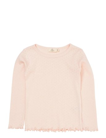 Copenhagen Colors Summer Pointelle Ls Tee - Pink - 134