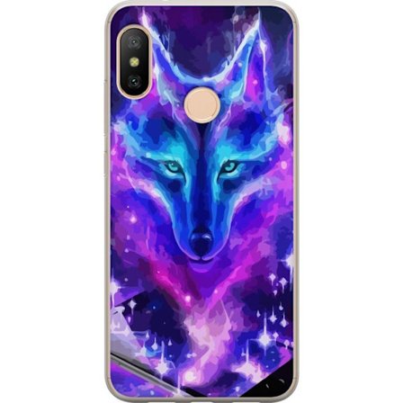Mobilskal till Xiaomi Redmi 6 Pro med Neon Varg