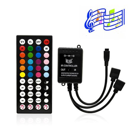 DC12V 44 Keys Music IR Controller Fjärrkontroll För RGB LED Strip musik