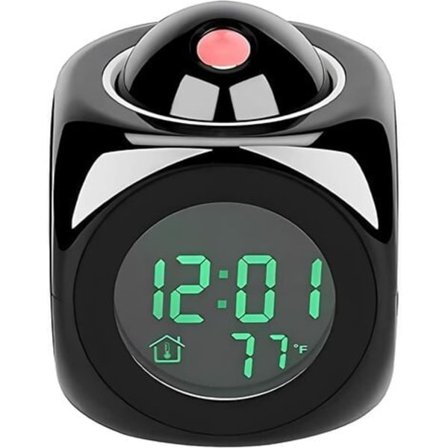 Projektionsklocka, Takprojektionsväckarklocka Digital klocka med inomhustemperaturtidsvisning