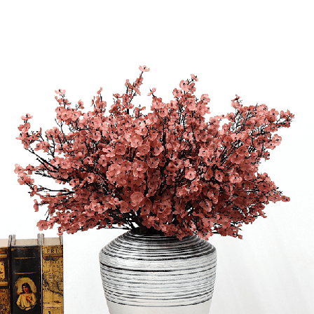 Baby's Breath Stof Blomster Kunstige Blomster 6 Bundt Europæiske Falske Silkeplanter Dekoration Bryllup Fest Dekoration Buketter Ægte Touch DIY Hjem 