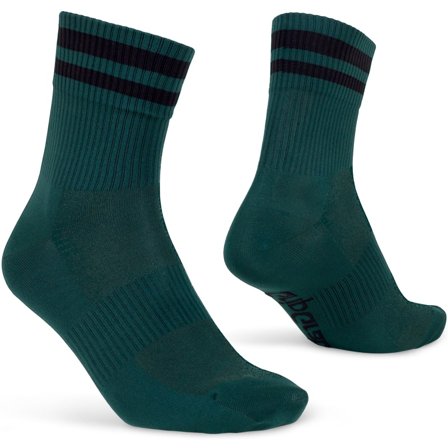 GripGrab Original Stripes Crew Socks Unisex workout socks Green L (44-47)