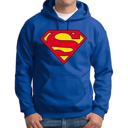 Herr Superman Batman Hoodie Tröja med dragkedja